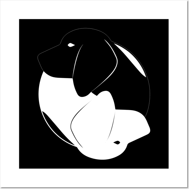 Yin Yang Beagle Funny Dog Symbol Zen Wall Art by magazin